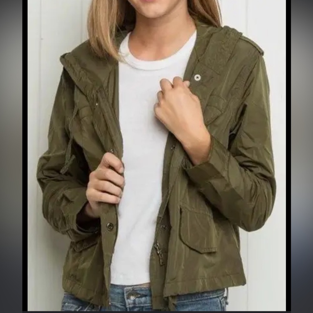 Brandy Melville Khaki Green Utility Cargo/ Military Jacket